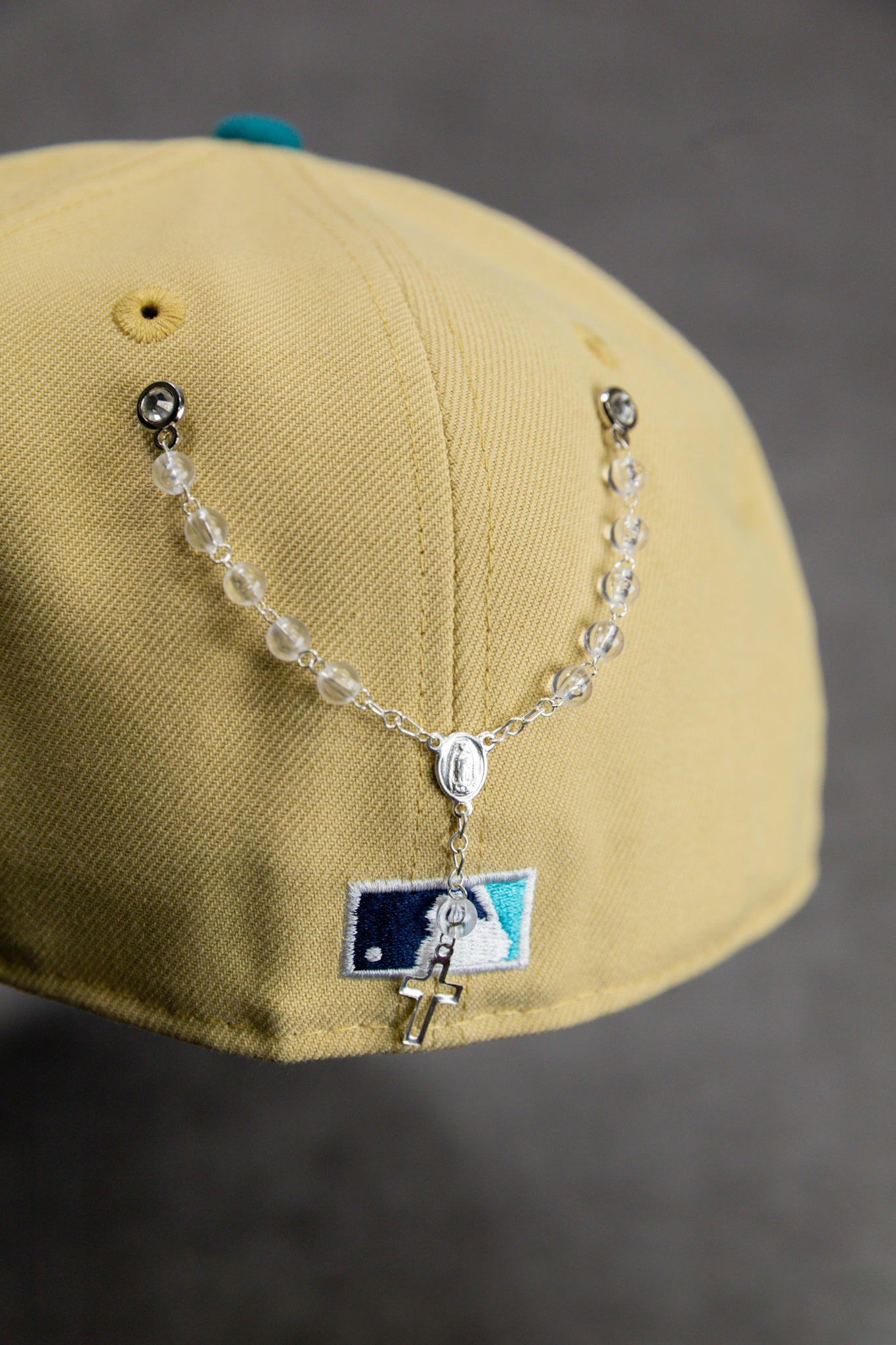 Silver Crystal Pearl Rosary