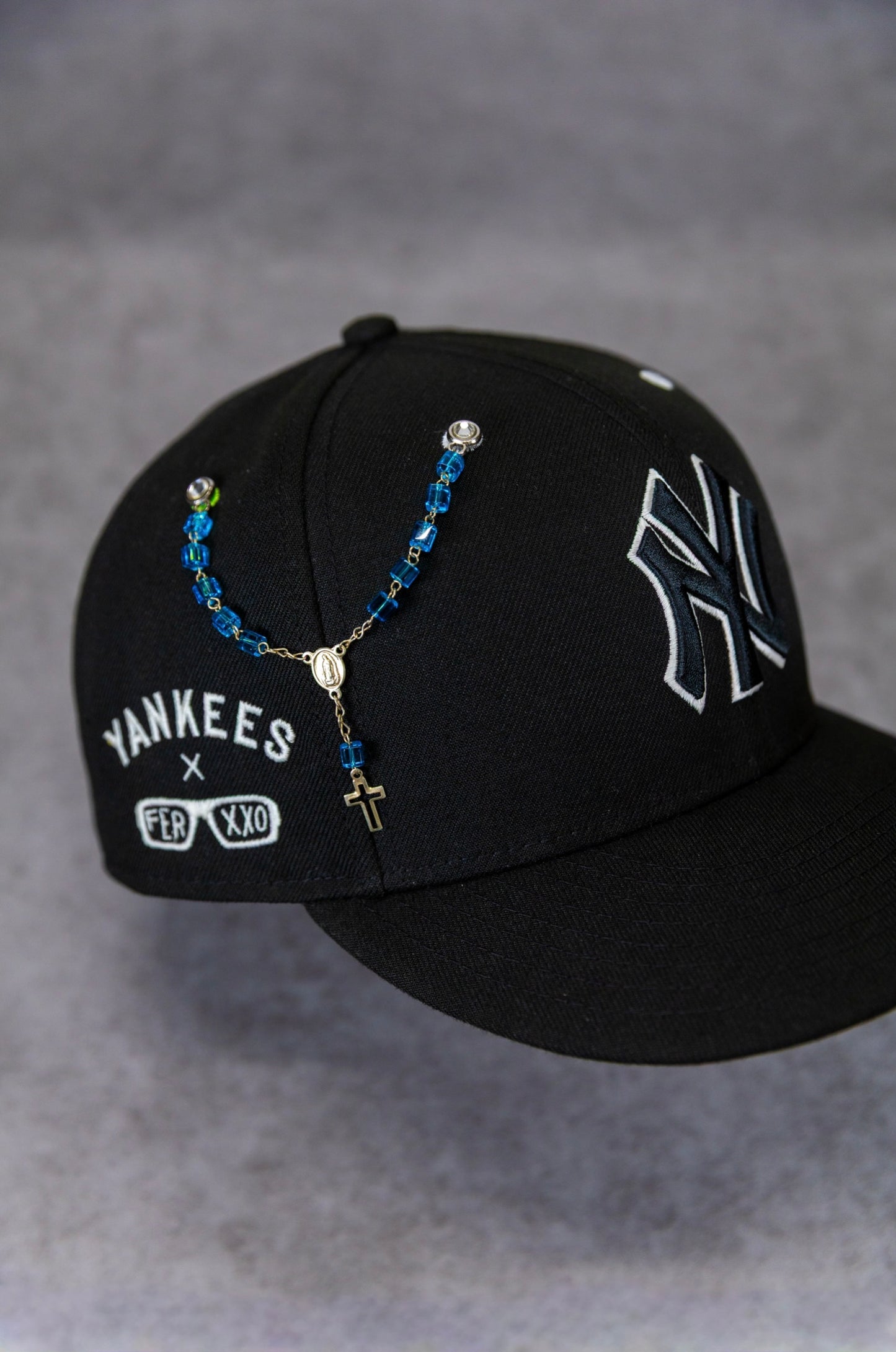 Silver Hyper Blue Rosary