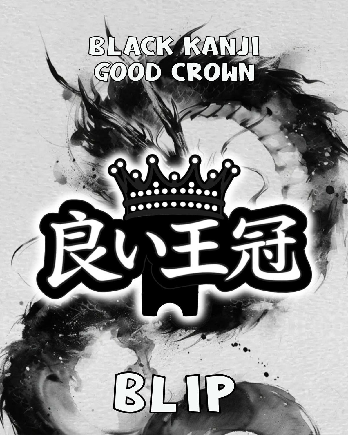 Black Kanji Good Crown Blip
