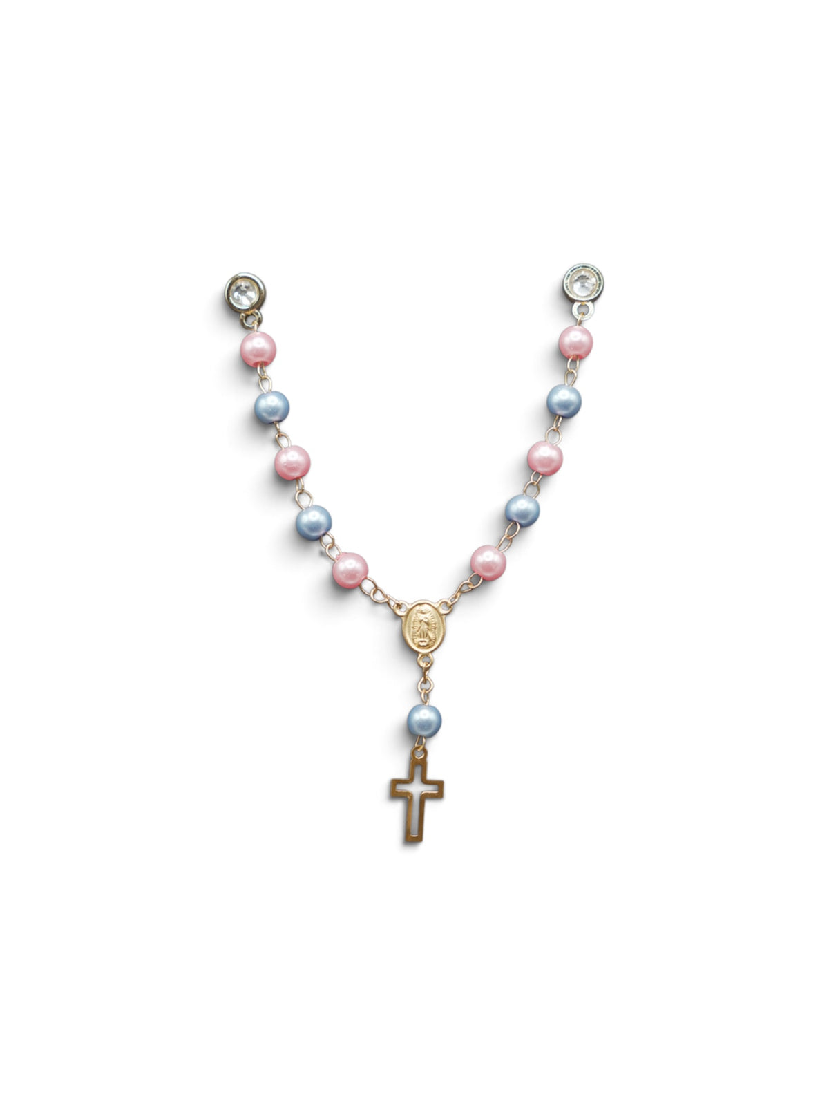 Golden Blue & Pink Rosary