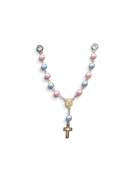 Golden Blue & Pink Rosary