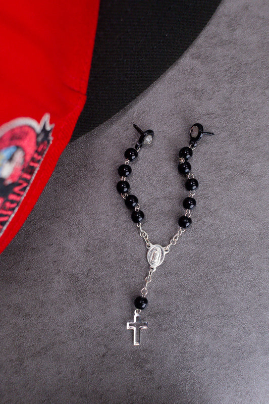 Silver Obsidian Rosary