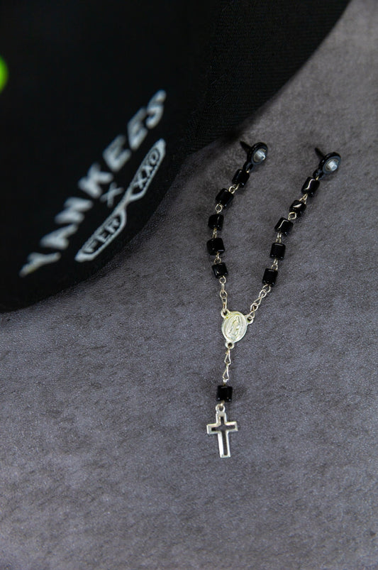 Silver Onyx Rosary