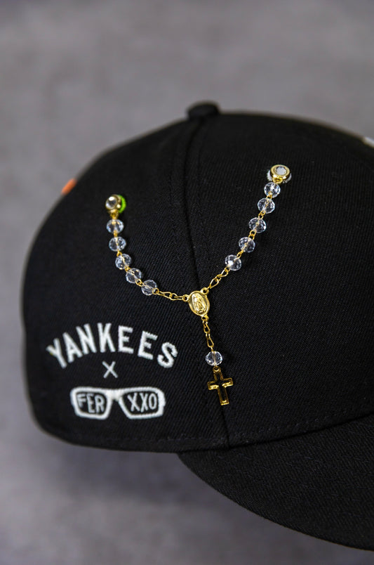 Gold Clear Zircon Rosary