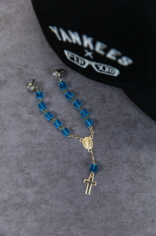 Silver Hyper Blue Rosary